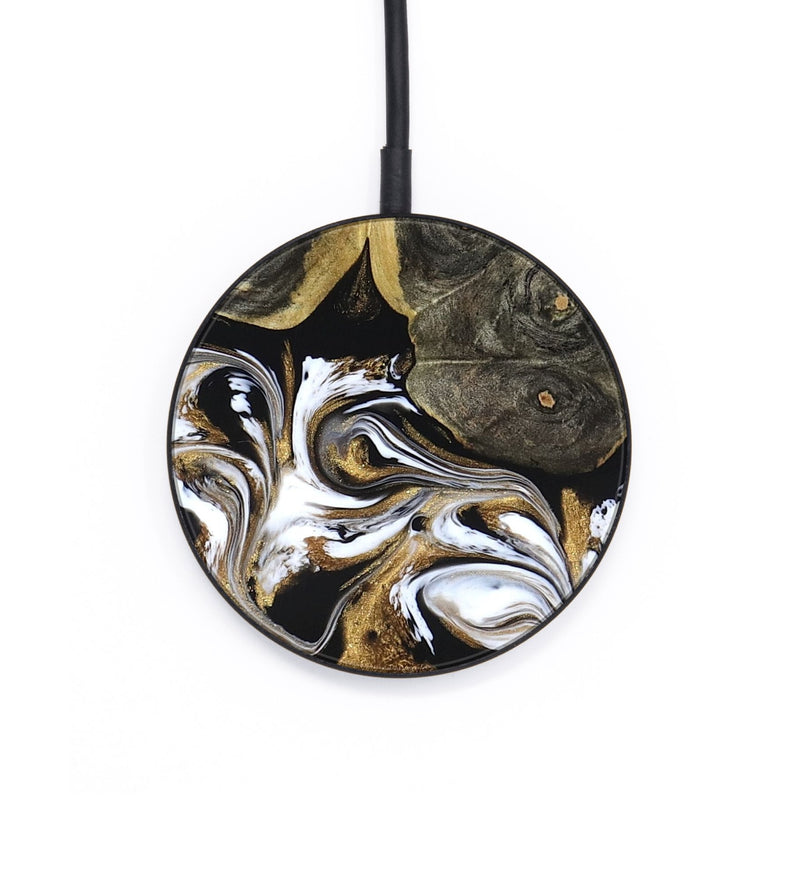 Circle Wood Wireless Charger - Vanesa (Black & White, 820508)