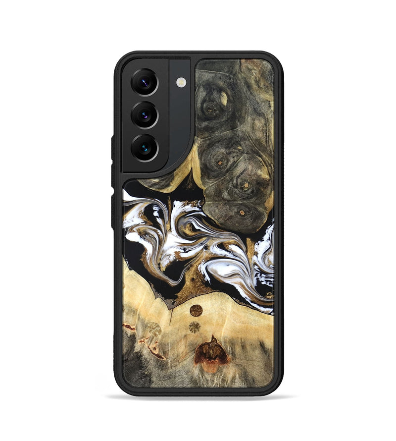 Galaxy S22 Wood Phone Case - Vanesa (Black & White, 820508)
