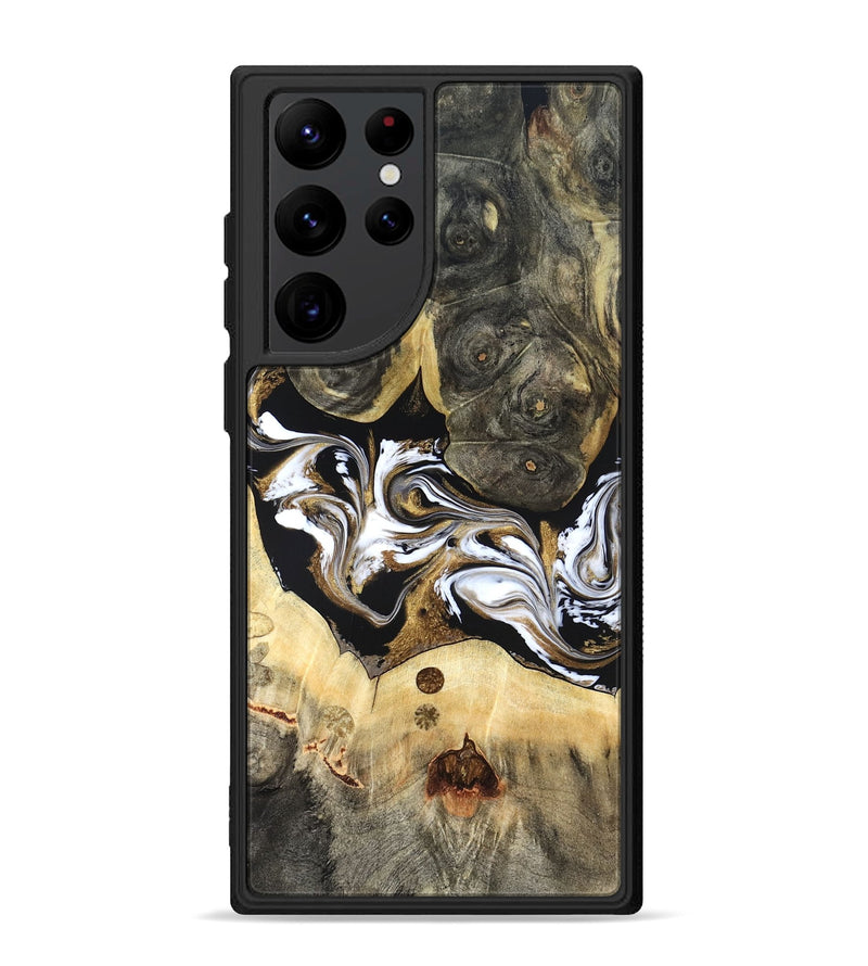 Galaxy S22 Ultra Wood Phone Case - Vanesa (Black & White, 820508)