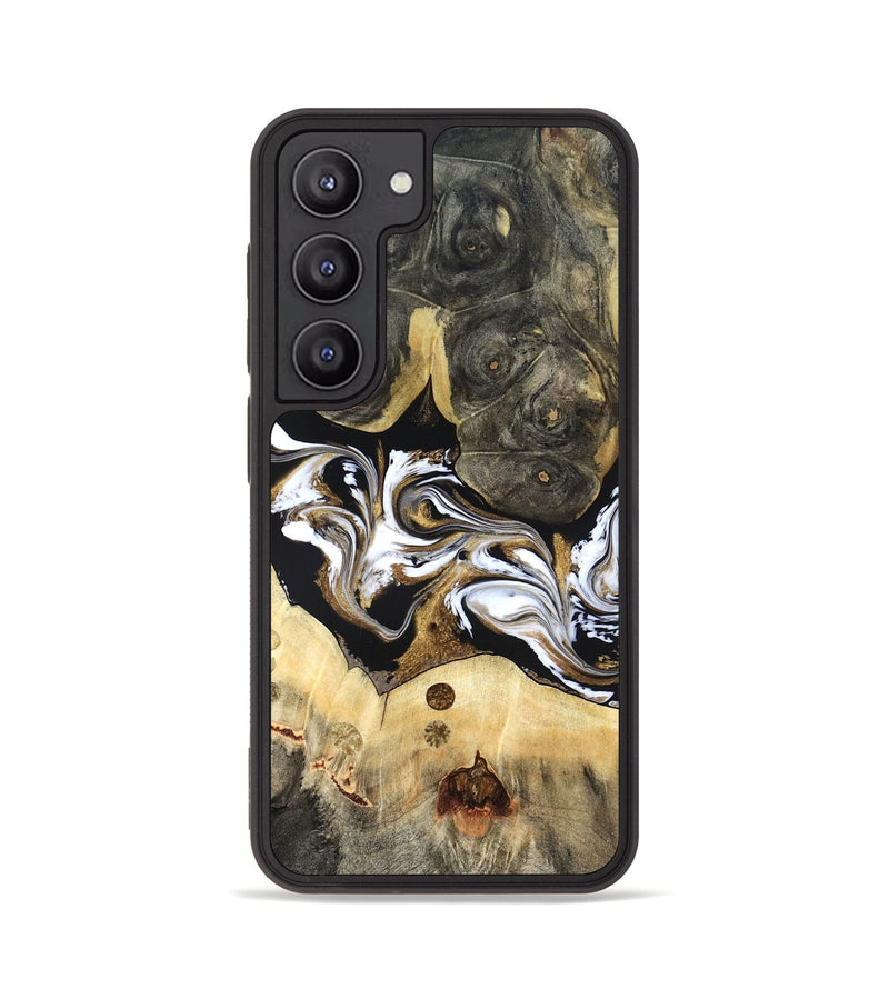 Galaxy S23 Wood Phone Case - Vanesa (Black & White, 820508)
