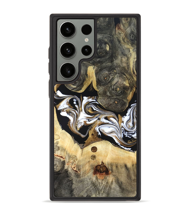 Galaxy S23 Ultra Wood Phone Case - Vanesa (Black & White, 820508)
