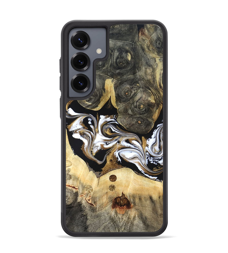 Galaxy S25 Plus Wood Phone Case - Vanesa (Black & White, 820508)