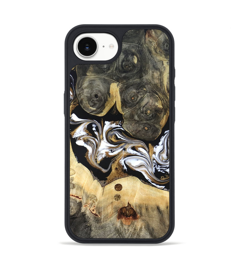 iPhone 16e Wood Phone Case - Vanesa (Black & White, 820508)
