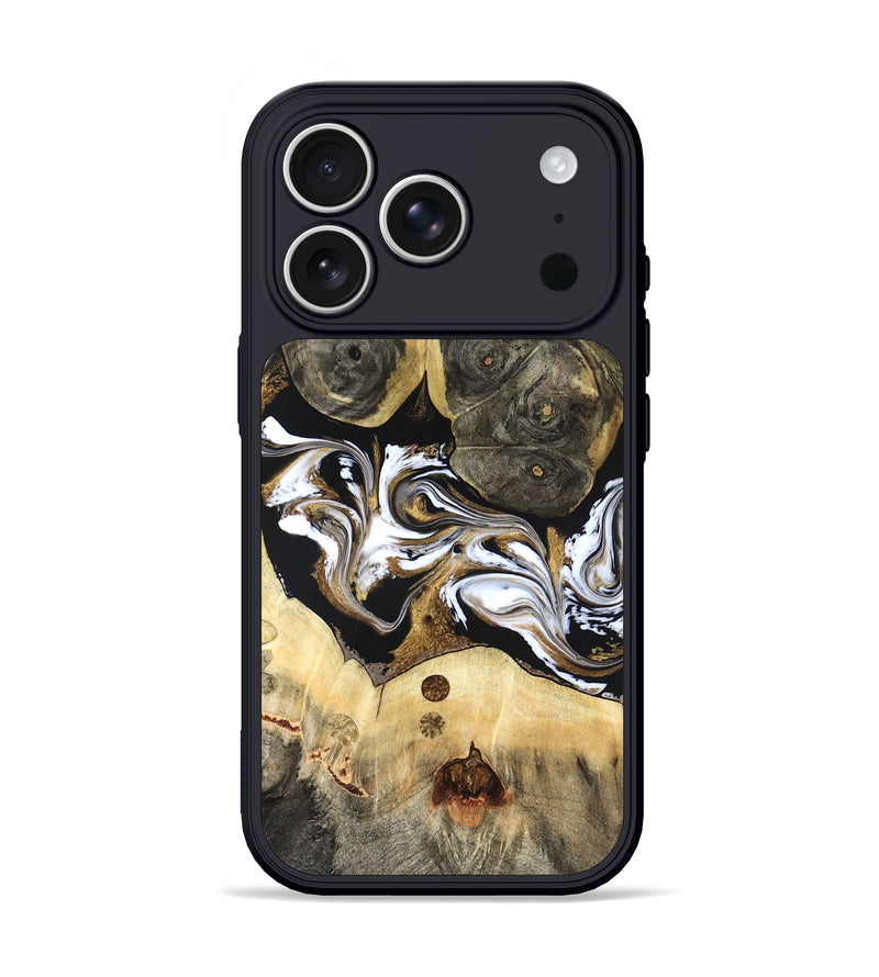 iPhone 17 Pro Wood Phone Case - Vanesa (Black & White, 820508)