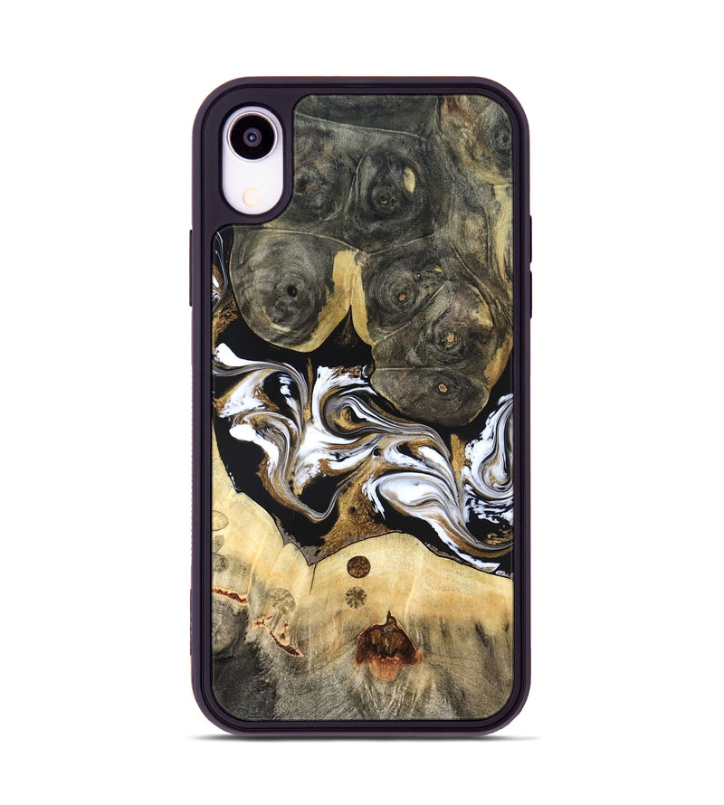 iPhone Xr Wood Phone Case - Vanesa (Black & White, 820508)