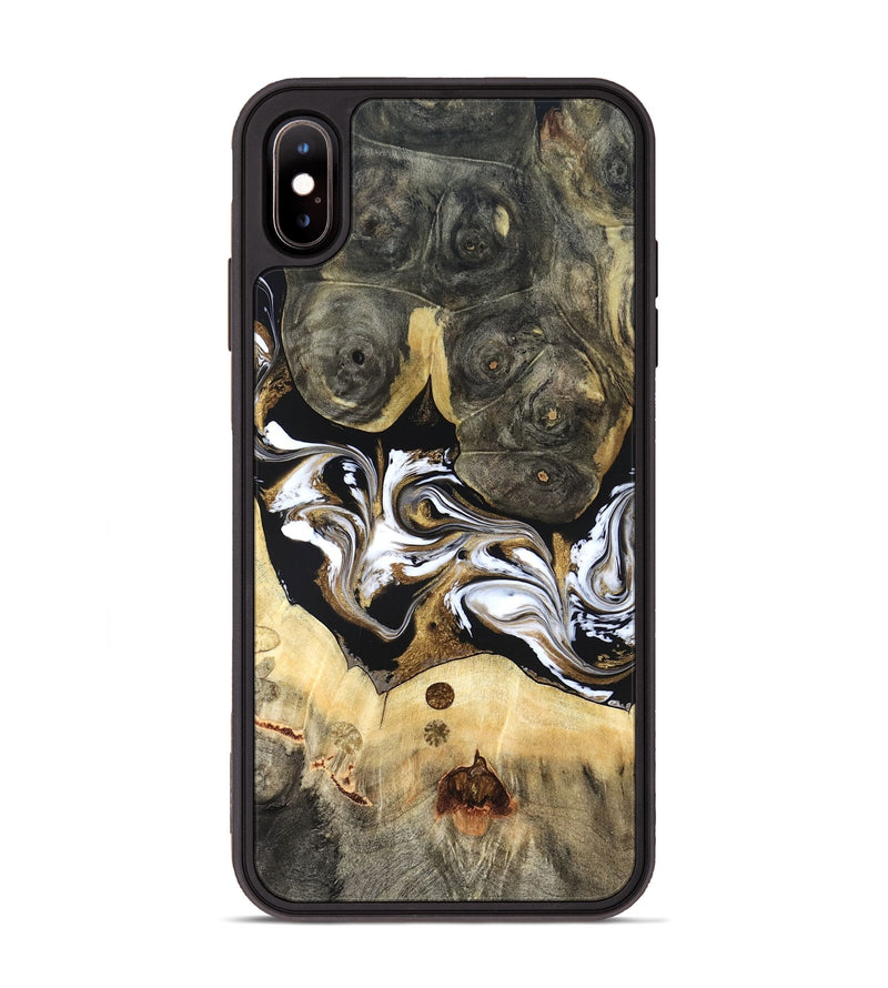 iPhone Xs Max Wood Phone Case - Vanesa (Black & White, 820508)