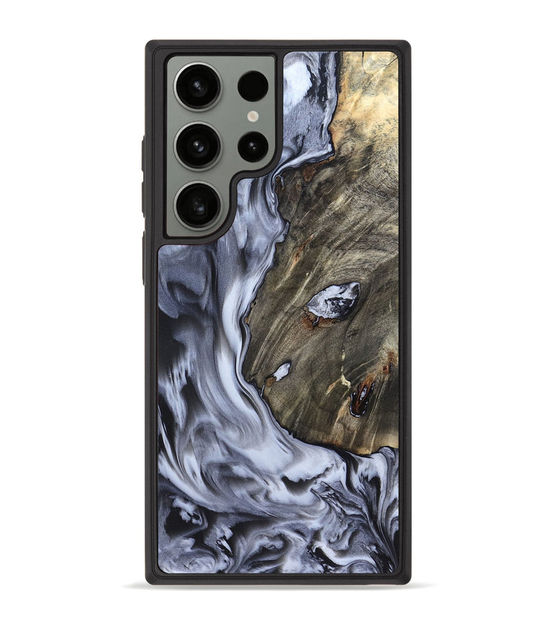 Galaxy S23 Ultra Wood Phone Case - Taurean (Black & White, 820509)