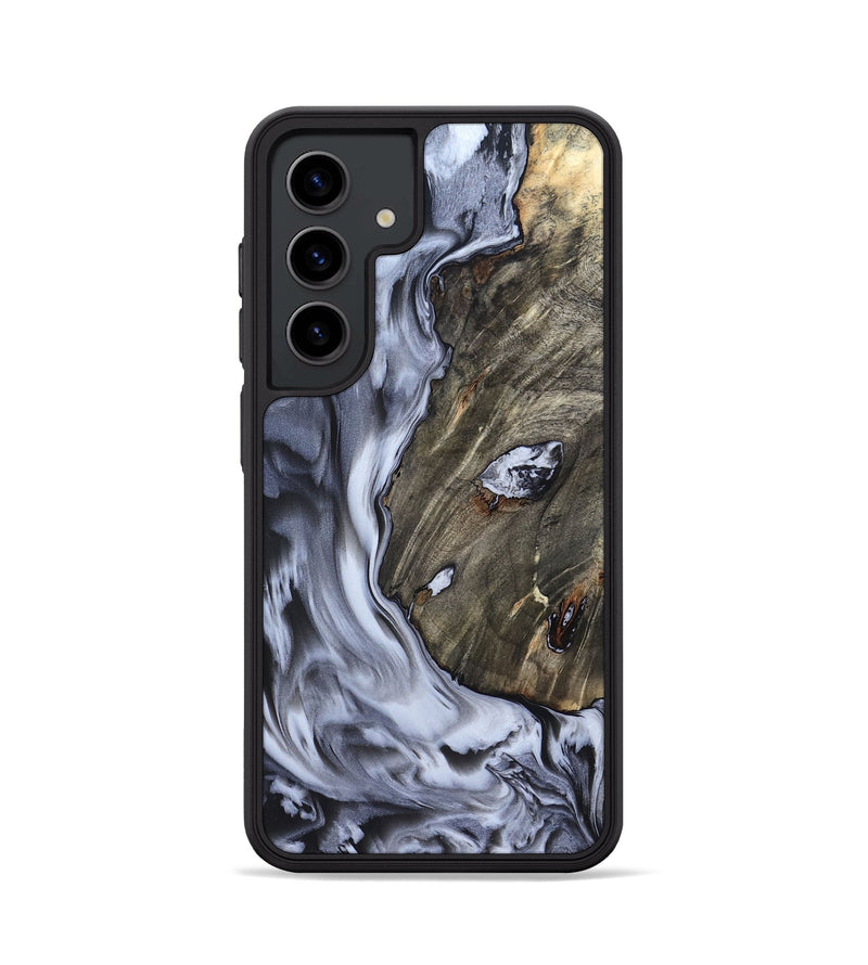 Galaxy S24 Wood Phone Case - Taurean (Black & White, 820509)