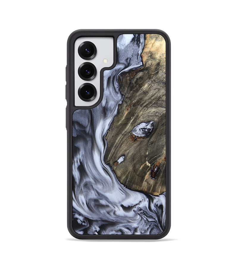 Galaxy S25 Wood Phone Case - Taurean (Black & White, 820509)