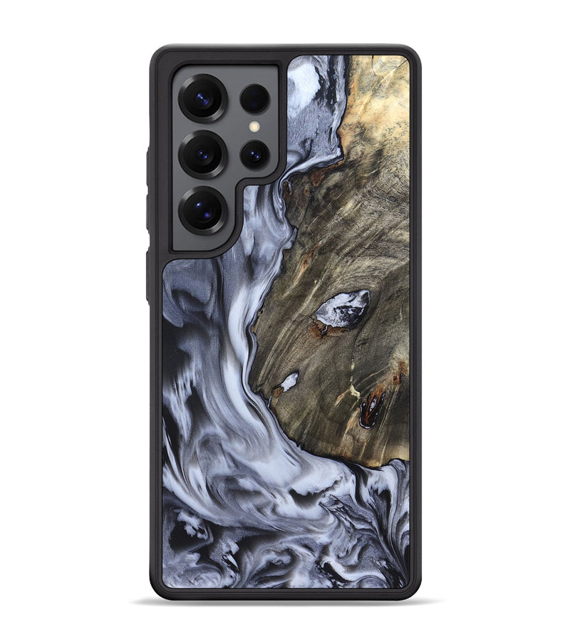 Galaxy S25 Ultra Wood Phone Case - Taurean (Black & White, 820509)