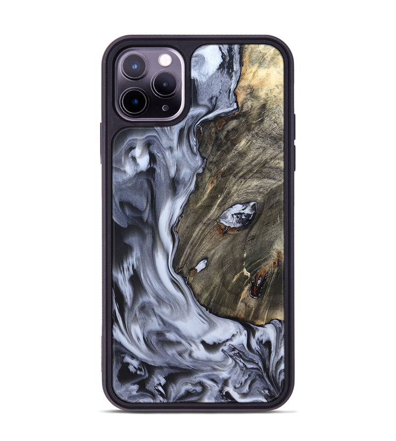 iPhone 11 Pro Max Wood Phone Case - Taurean (Black & White, 820509)