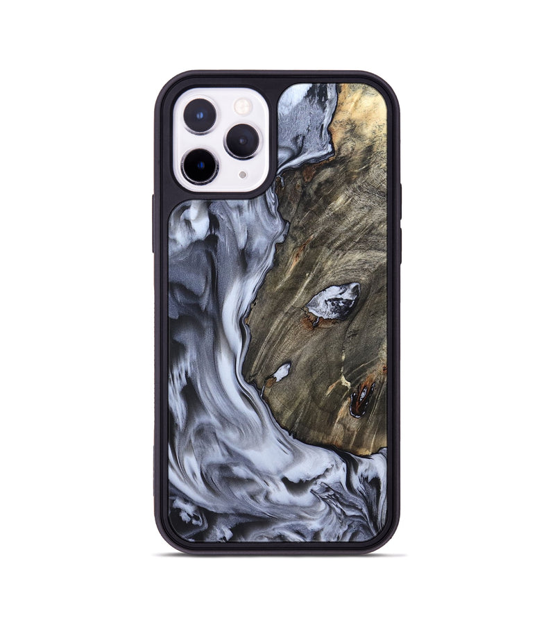 iPhone 11 Pro Wood Phone Case - Taurean (Black & White, 820509)
