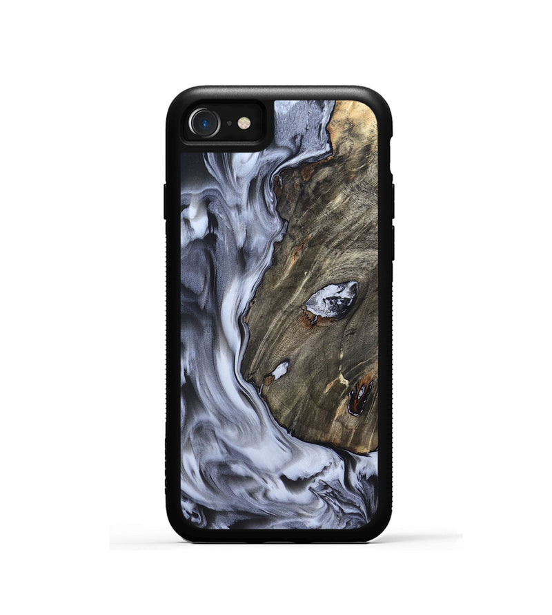 iPhone SE Wood Phone Case - Taurean (Black & White, 820509)
