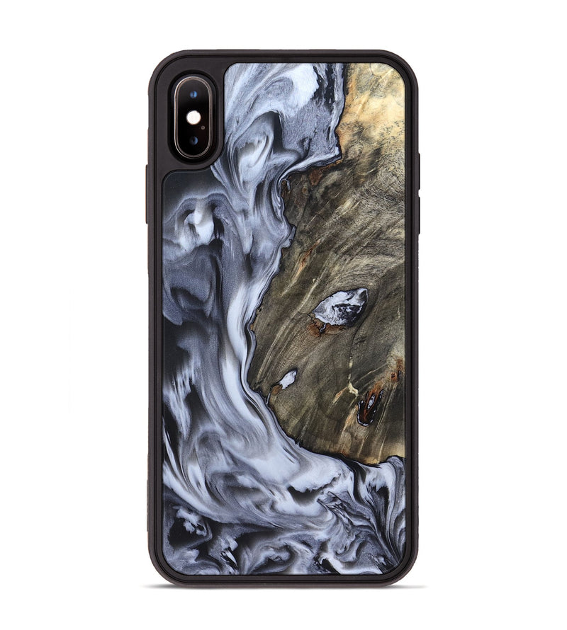 iPhone Xs Max Wood Phone Case - Taurean (Black & White, 820509)