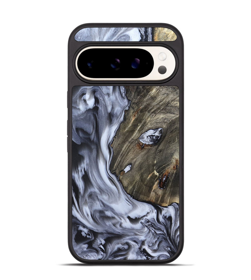Pixel 9 Pro Wood Phone Case - Taurean (Black & White, 820509)