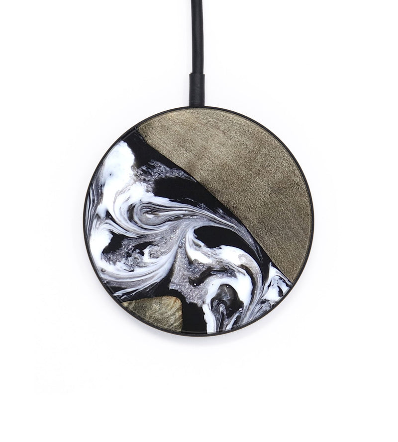 Circle Wood Wireless Charger - Sophia (Black & White, 820510)
