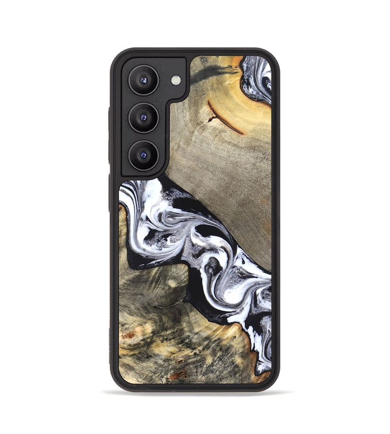 Galaxy S23 Wood Phone Case - Sophia (Black & White, 820510)