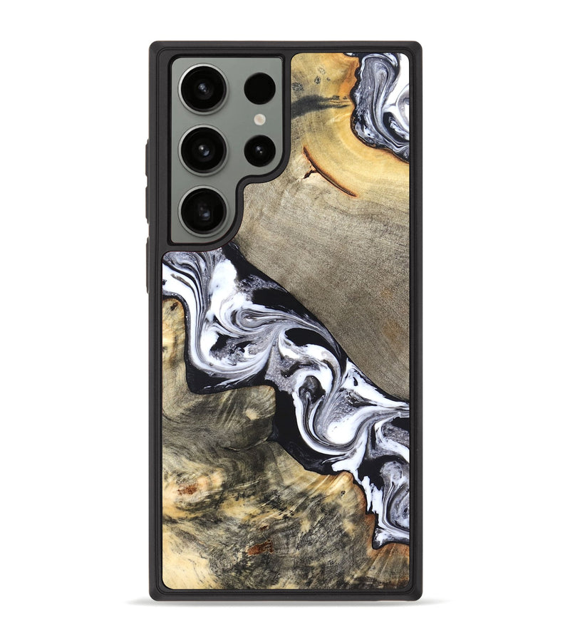 Galaxy S23 Ultra Wood Phone Case - Sophia (Black & White, 820510)
