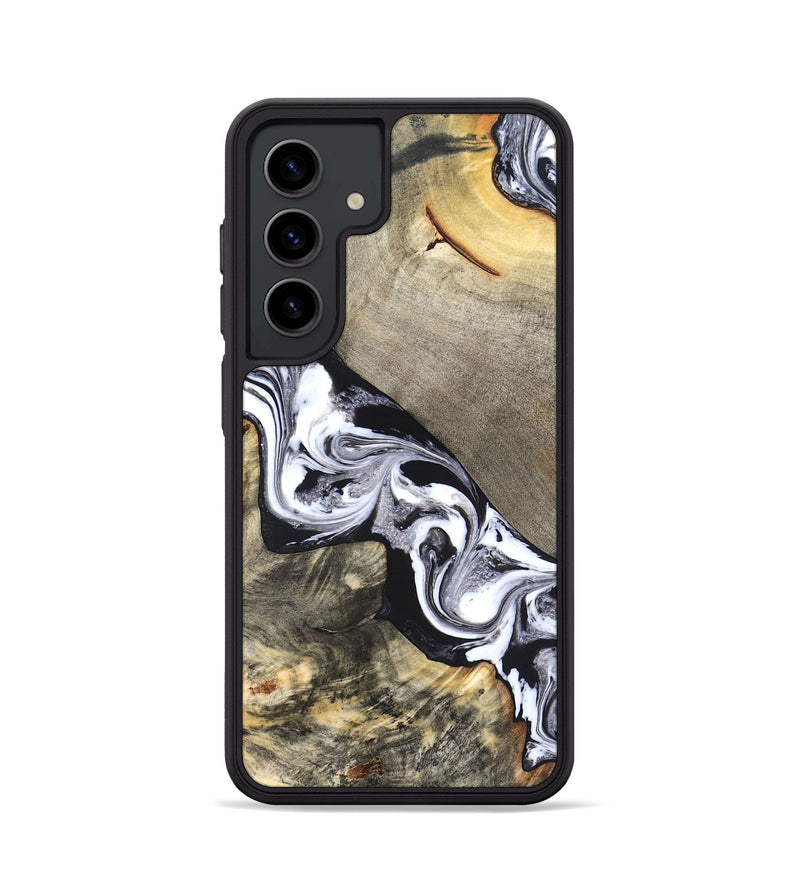 Galaxy S24 Wood Phone Case - Sophia (Black & White, 820510)