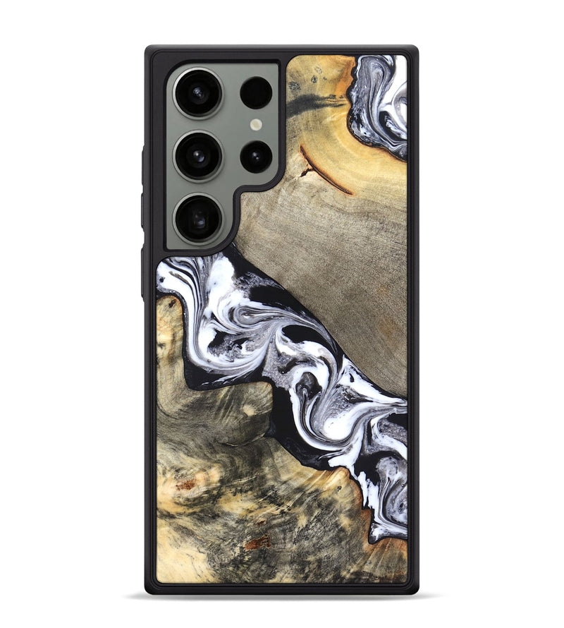Galaxy S24 Ultra Wood Phone Case - Sophia (Black & White, 820510)