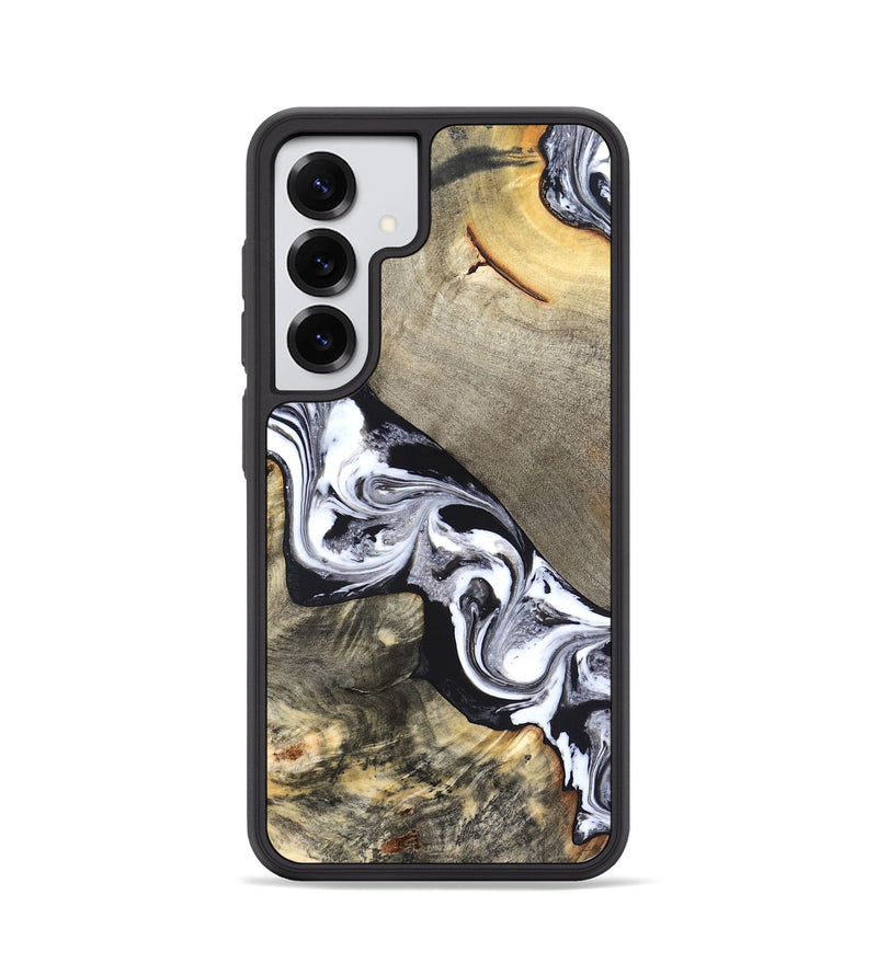 Galaxy S25 Wood Phone Case - Sophia (Black & White, 820510)