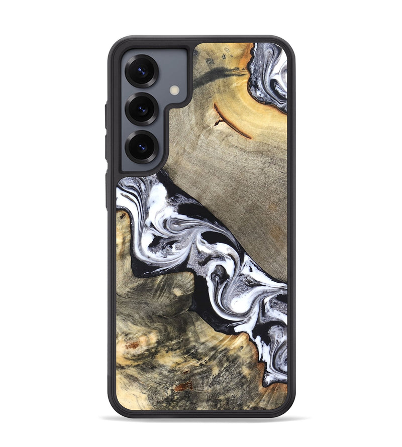Galaxy S25 Plus Wood Phone Case - Sophia (Black & White, 820510)