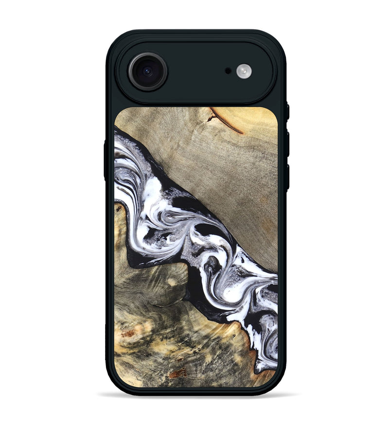 iPhone 17 Air Wood Phone Case - Sophia (Black & White, 820510)