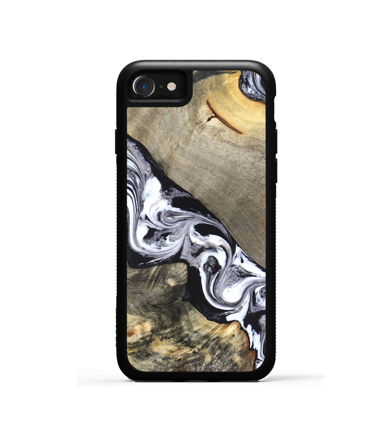 iPhone SE Wood Phone Case - Sophia (Black & White, 820510)