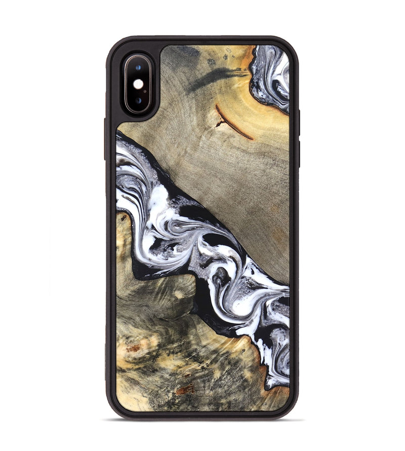 iPhone Xs Max Wood Phone Case - Sophia (Black & White, 820510)