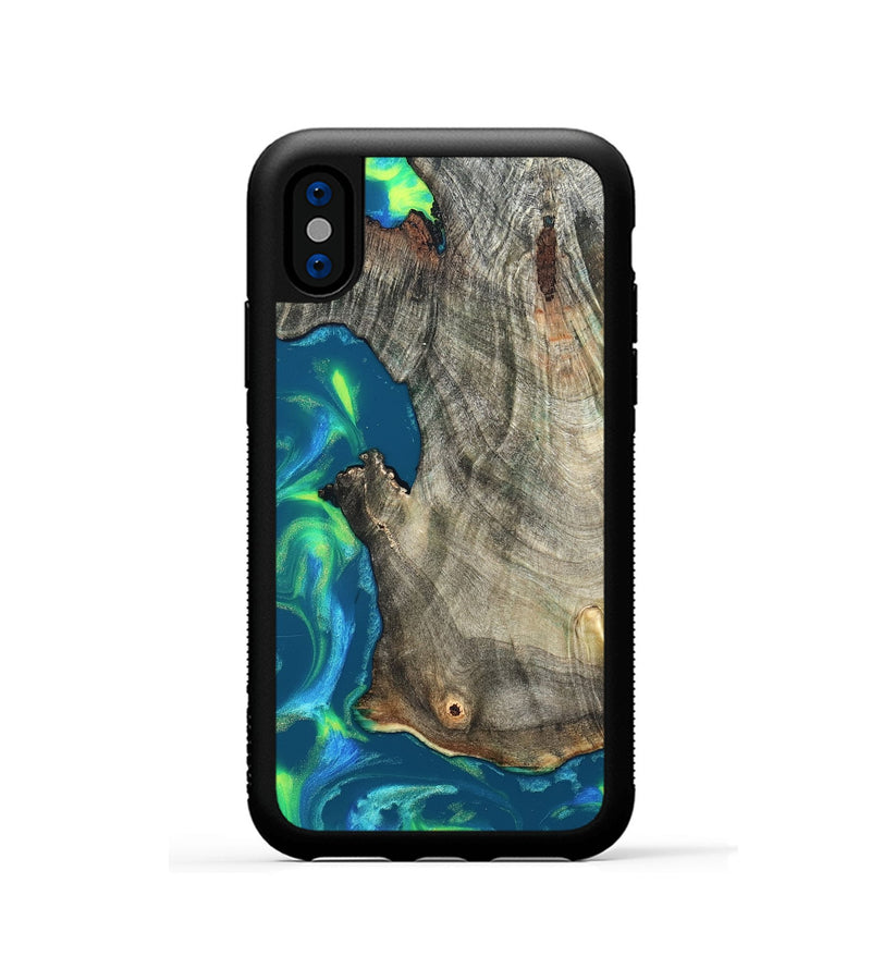iPhone Xs Wood Phone Case - Queen (Neon, 820511)