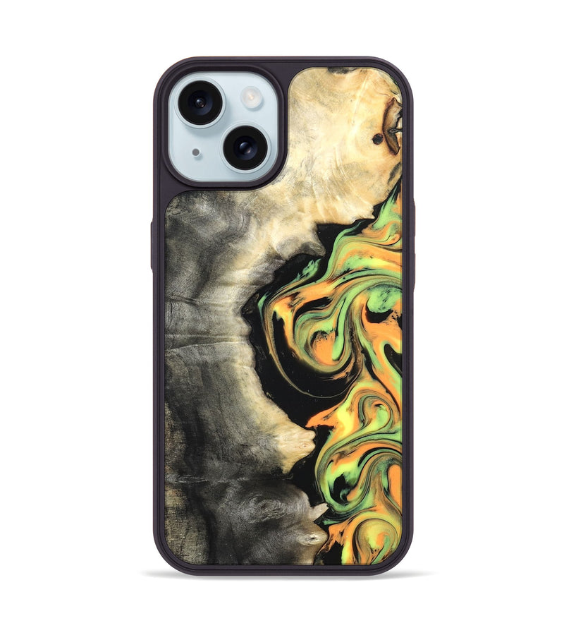 iPhone 15 Wood Phone Case - Leif (Neon, 820512)