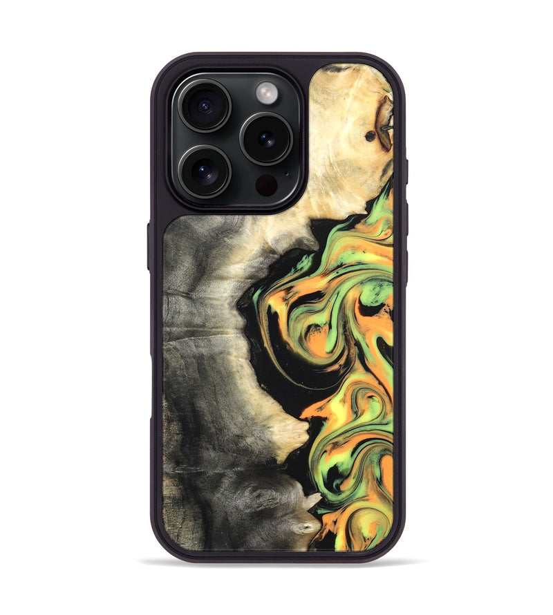 iPhone 16 Pro Wood Phone Case - Leif (Neon, 820512)
