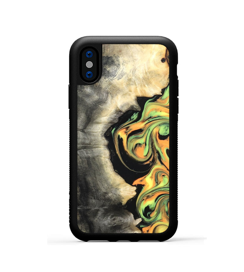 iPhone Xs Wood Phone Case - Leif (Neon, 820512)