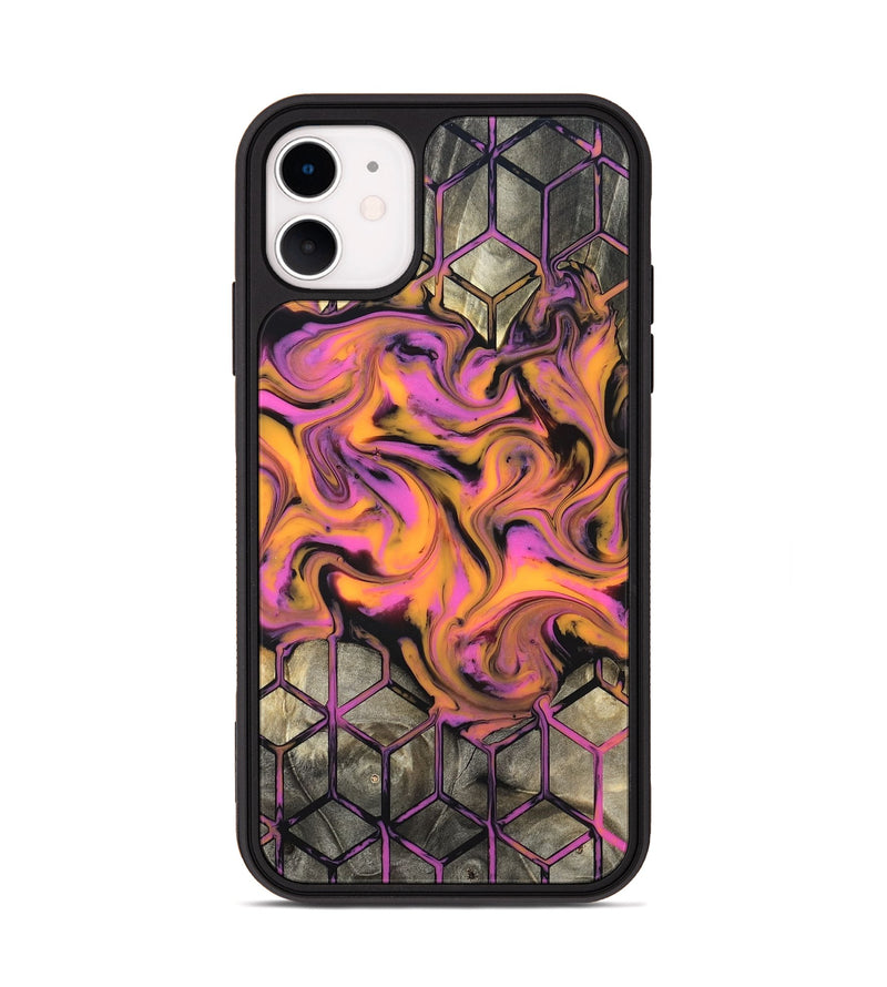 iPhone 11 Wood Phone Case - Sharron (Neon, 820513)