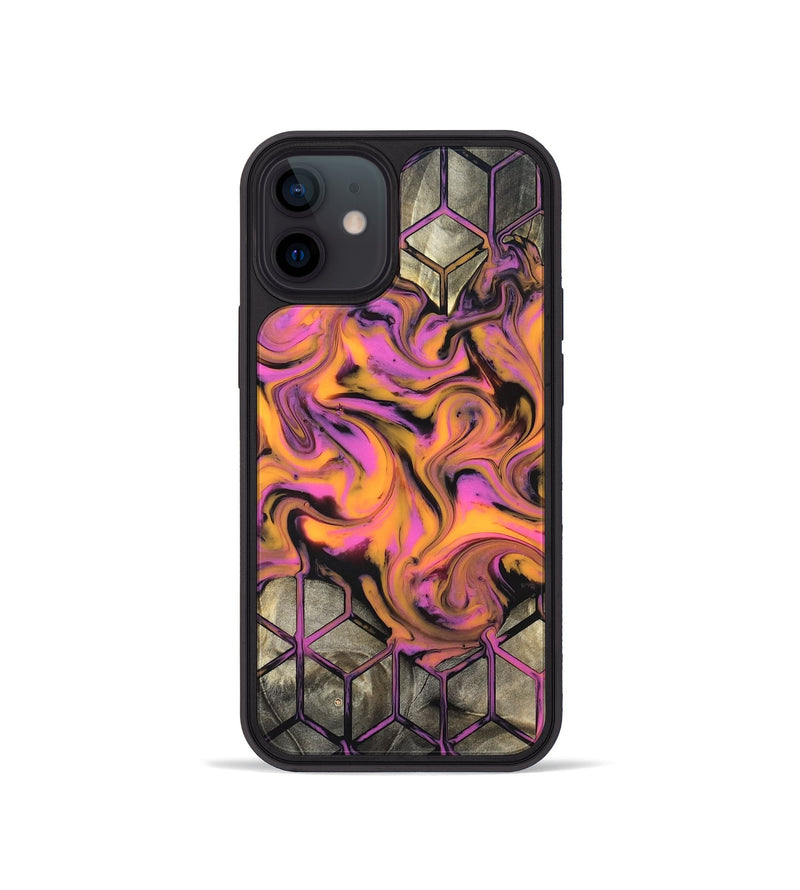 iPhone 12 mini Wood Phone Case - Sharron (Neon, 820513)
