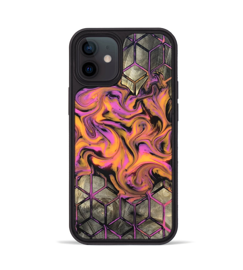 iPhone 12 Wood Phone Case - Sharron (Neon, 820513)