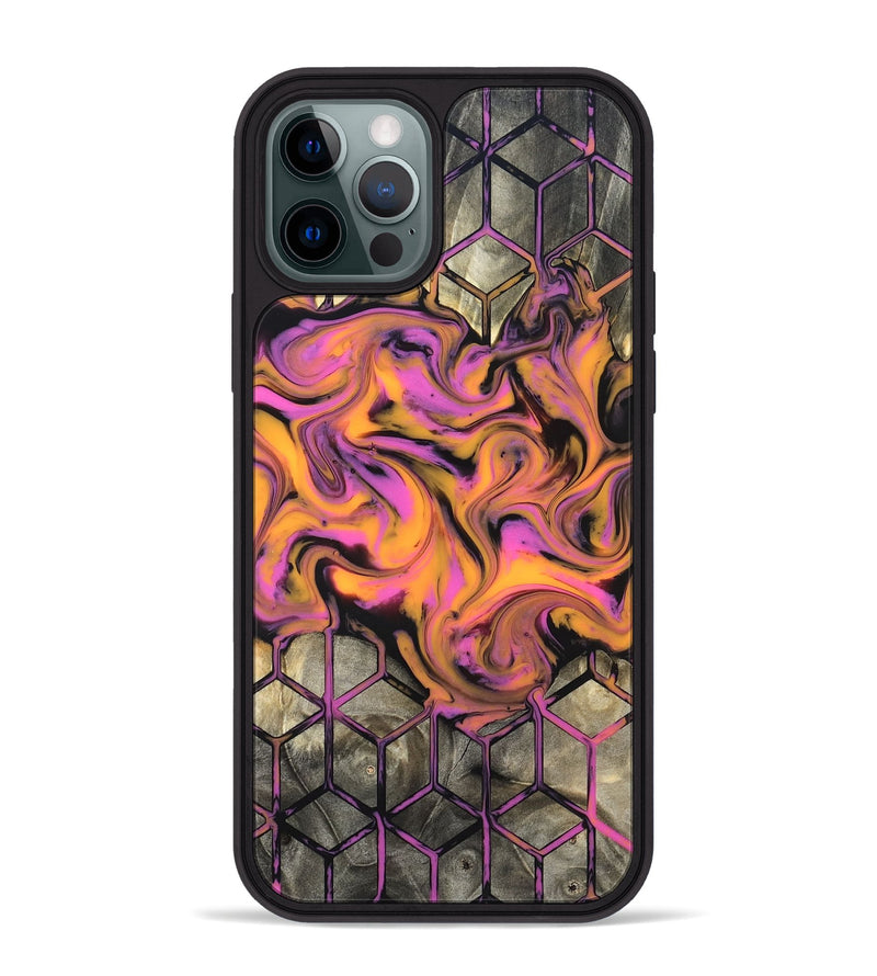 iPhone 12 Pro Max Wood Phone Case - Sharron (Neon, 820513)