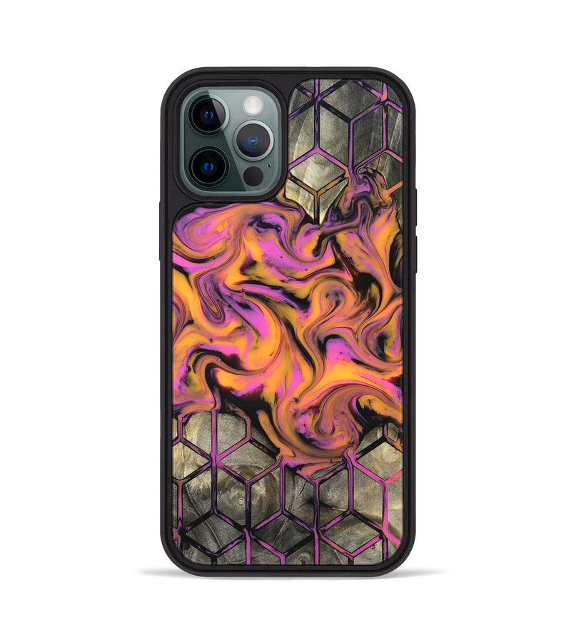 iPhone 12 Pro Wood Phone Case - Sharron (Neon, 820513)