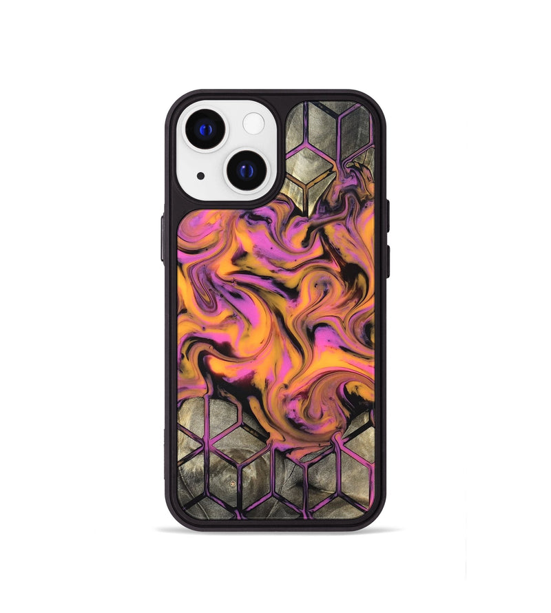 iPhone 13 mini Wood Phone Case - Sharron (Neon, 820513)
