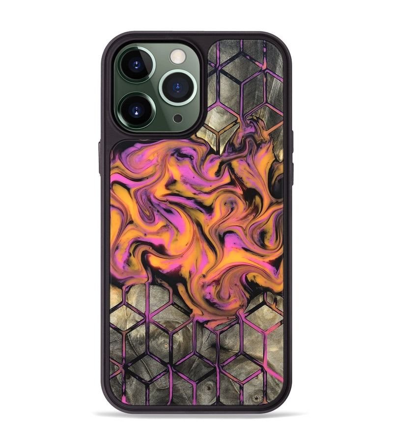 iPhone 13 Pro Max Wood Phone Case - Sharron (Neon, 820513)