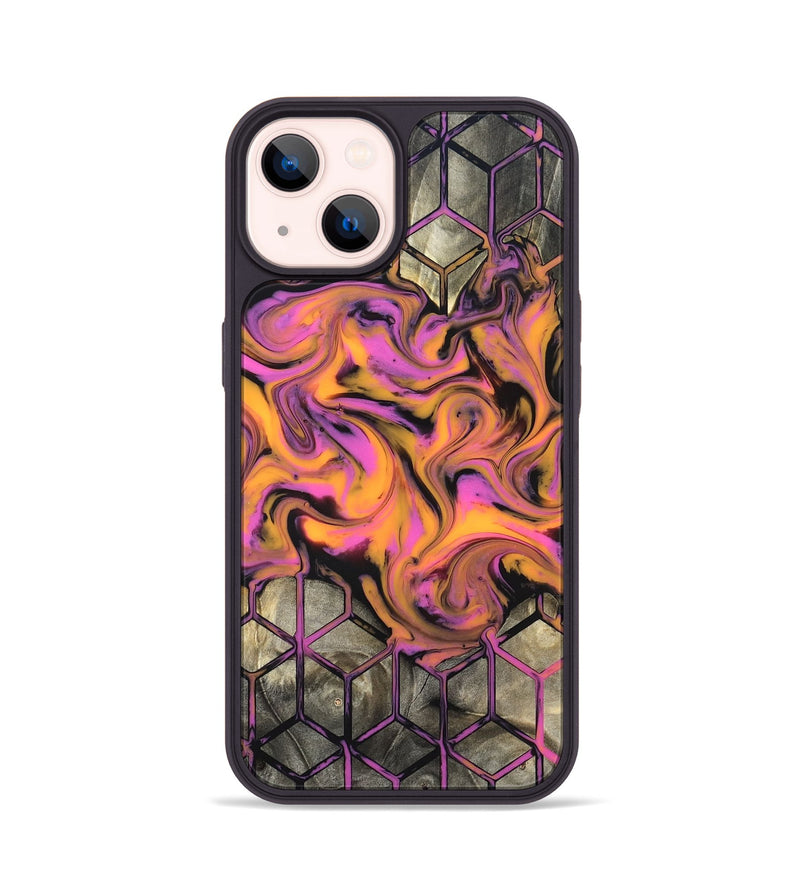 iPhone 14 Wood Phone Case - Sharron (Neon, 820513)