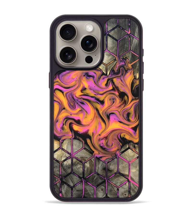 iPhone 15 Pro Max Wood Phone Case - Sharron (Neon, 820513)