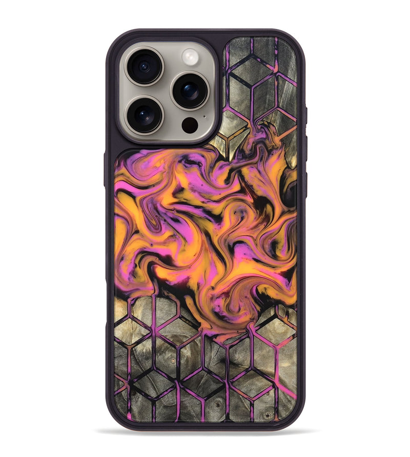 iPhone 16 Pro Max Wood Phone Case - Sharron (Neon, 820513)