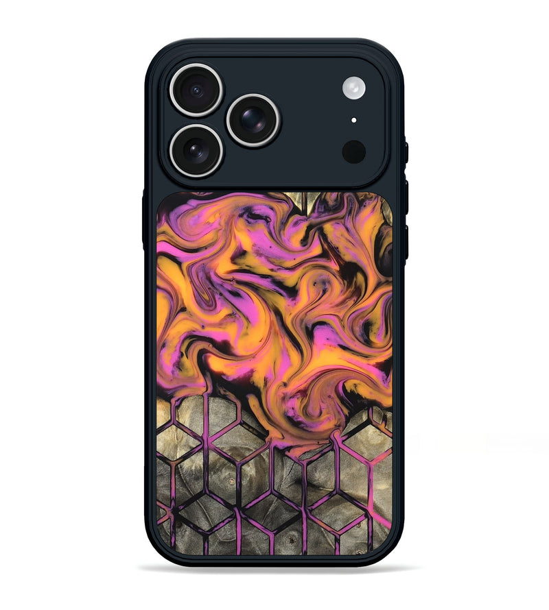 iPhone 17 Pro Max Wood Phone Case - Sharron (Neon, 820513)
