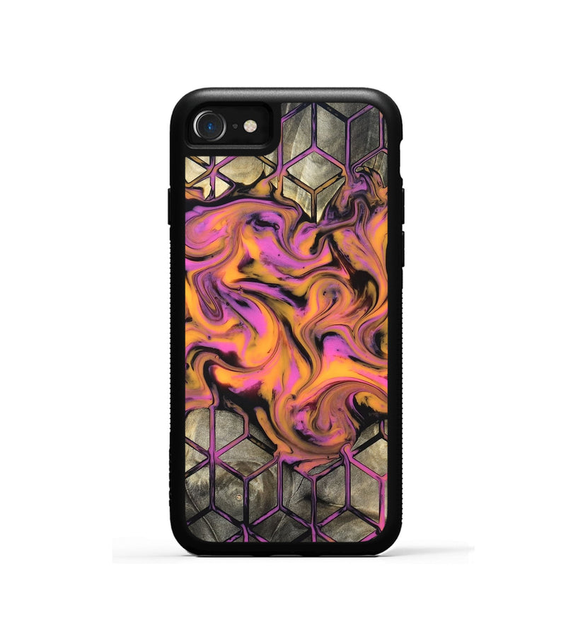 iPhone SE Wood Phone Case - Sharron (Neon, 820513)