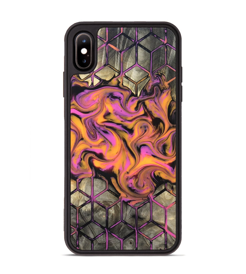 iPhone Xs Max Wood Phone Case - Sharron (Neon, 820513)