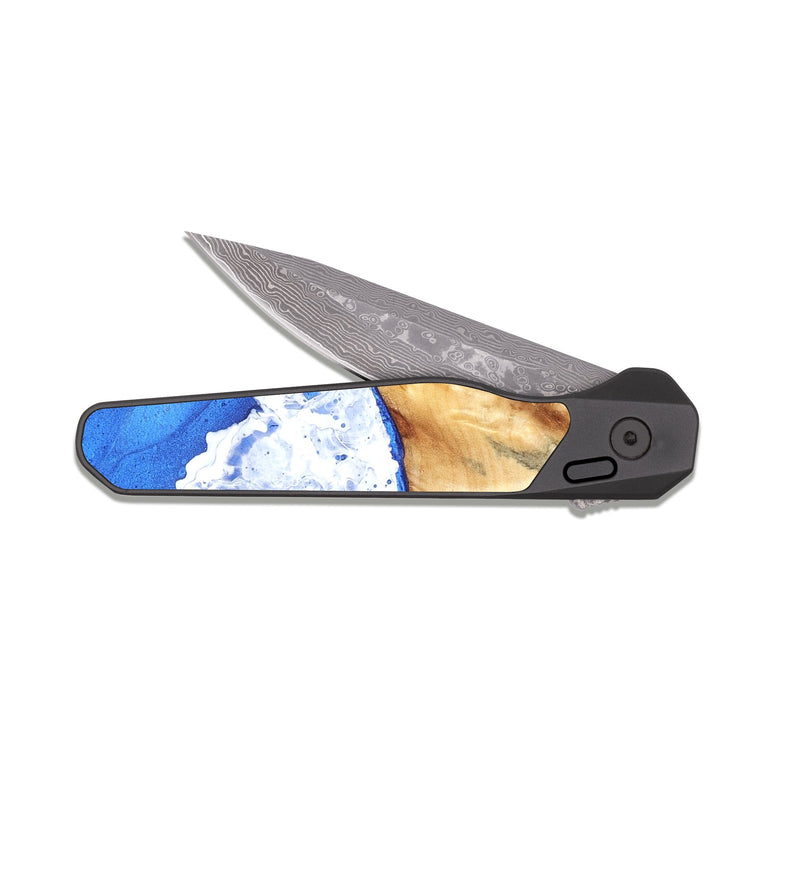 EDC Dark Damascus Wood Pocket Knife - Berry (Coastal, 820514)