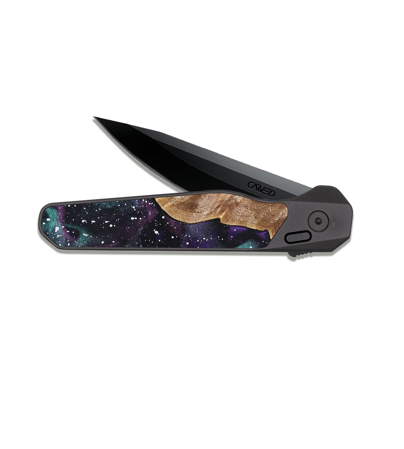 EDC Dark Slate Wood Pocket Knife - Barbra (Cosmos, 820535)