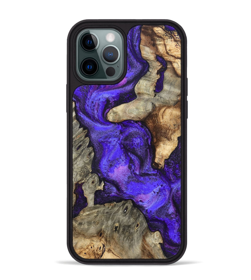 iPhone 12 Pro Max Wood Phone Case - Chaya (Purple, 820557)