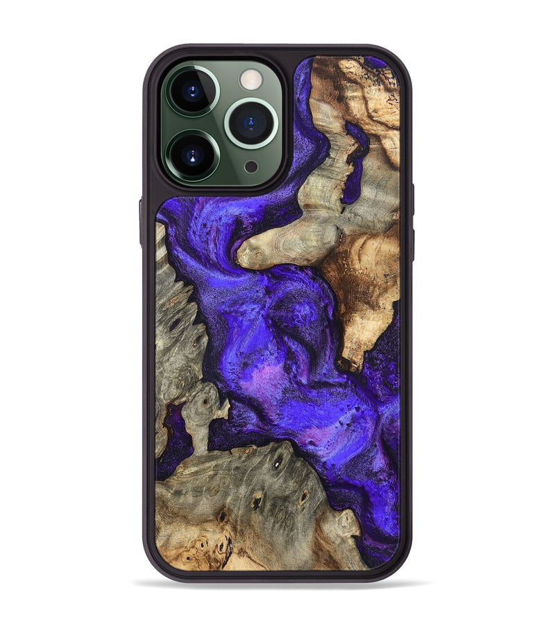 iPhone 13 Pro Max Wood Phone Case - Chaya (Purple, 820557)